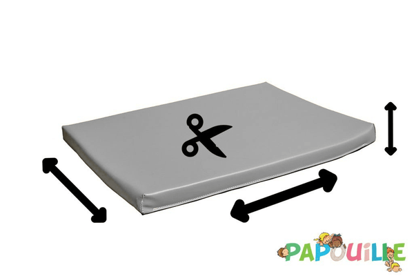 Motricité - Tapis de gym sur mesure - Tapis en mousse sur mesure épaisseur 8cm /m2 - Gris