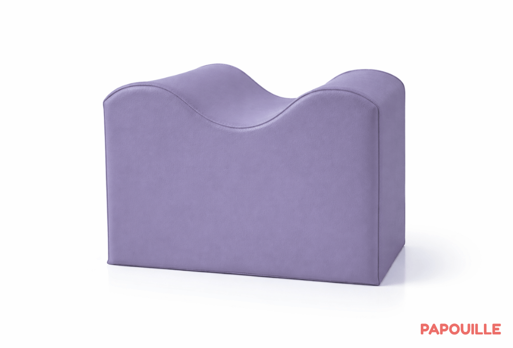 Module petite vague ondulé en mousse parme