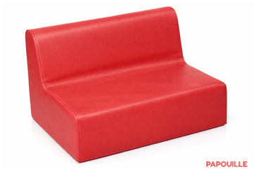 Mobilier - Meuble en mousse et Pouf - Banquette enfant 2 à 3 places en mousse pvc h. 17cm rouge