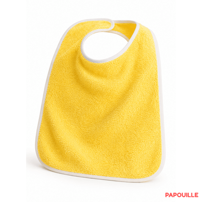 Repas - Bavoir - Bavoir a pressions éponge coton 30 x 40 cm - Jaune