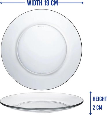 Repas - Assiettes Enfants et à Compartiments - lot de 6 Assiettes verre 19 cm Duralex
