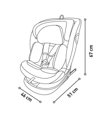 Puériculture - Siège Auto bébé et Réhausseur - Siège auto rotatif isofix gris 360º - 40 cm à 150 cm - GP 0/1/2/3
