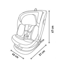 Puériculture - Siège Auto bébé et Réhausseur - Siège auto rotatif isofix gris 360º - 40 cm à 150 cm - GP 0/1/2/3