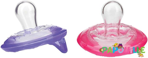 Repas - Tétine et Sucette - Lot de 2 sucettes naturel flex bout cerise anatomique 6-36
