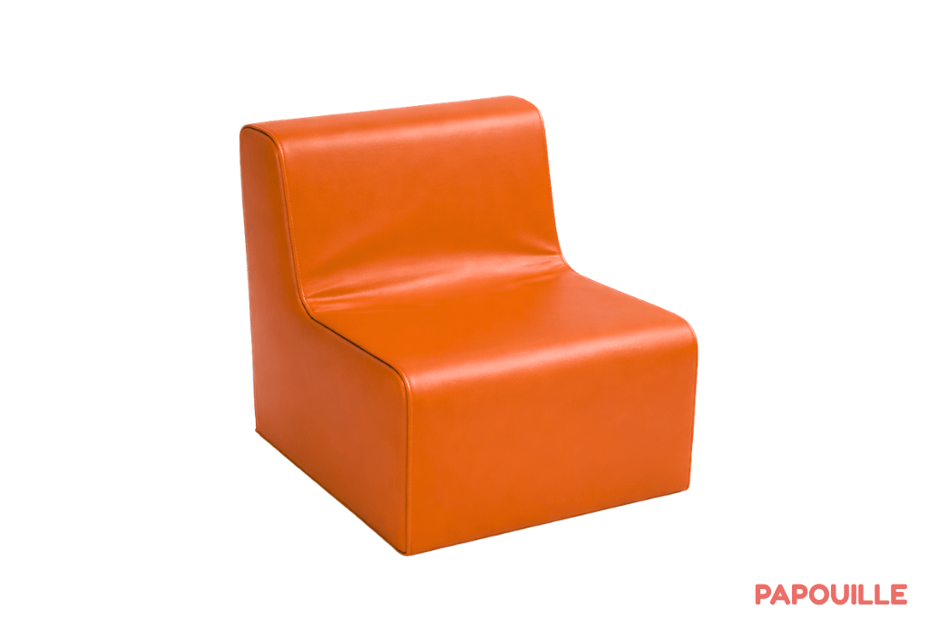 Chauffeuse droite hauteur 25cm orange