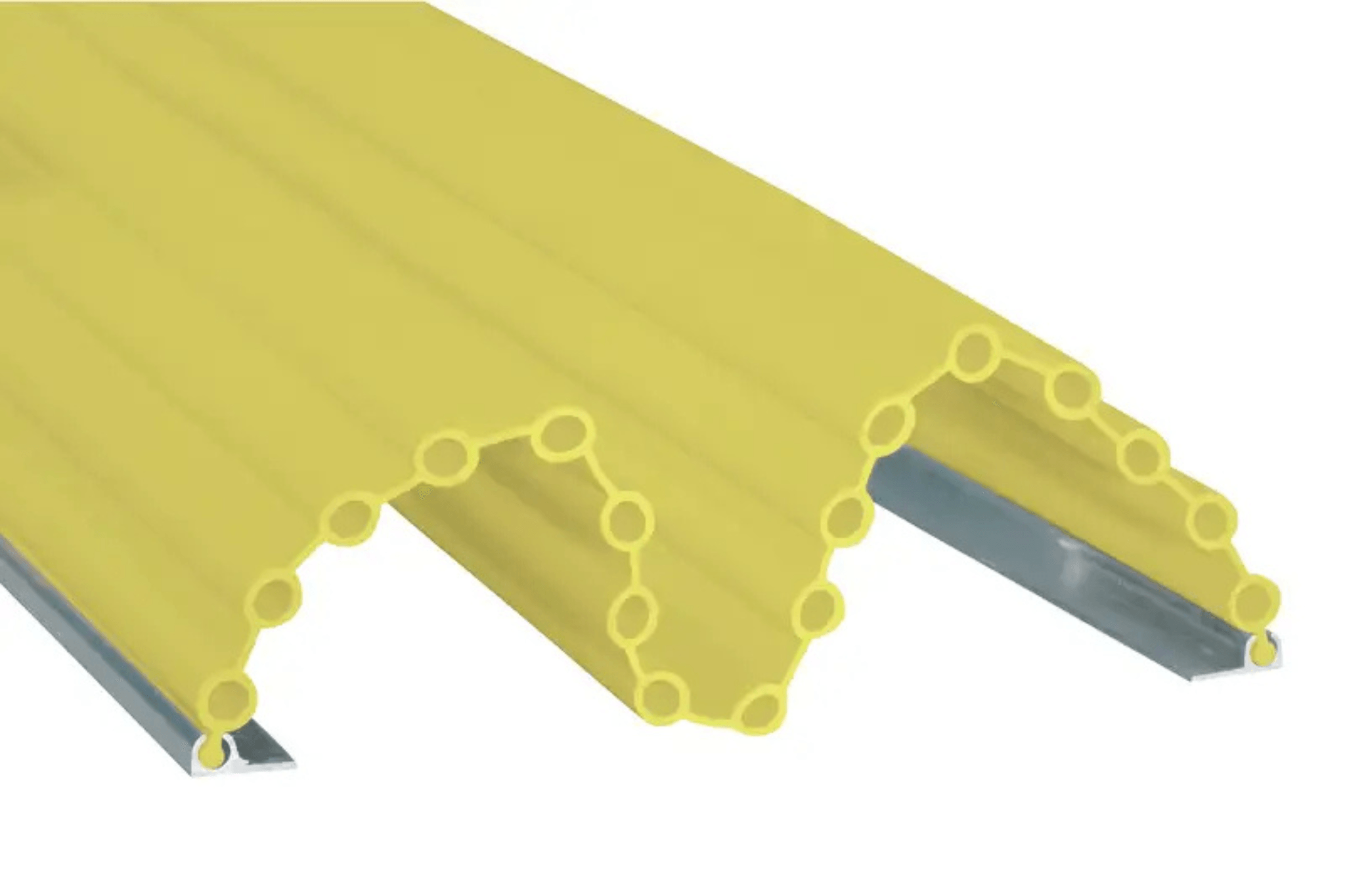 Anti pince-doigts Garomin 17 soufflets 2050 mm - Jaune