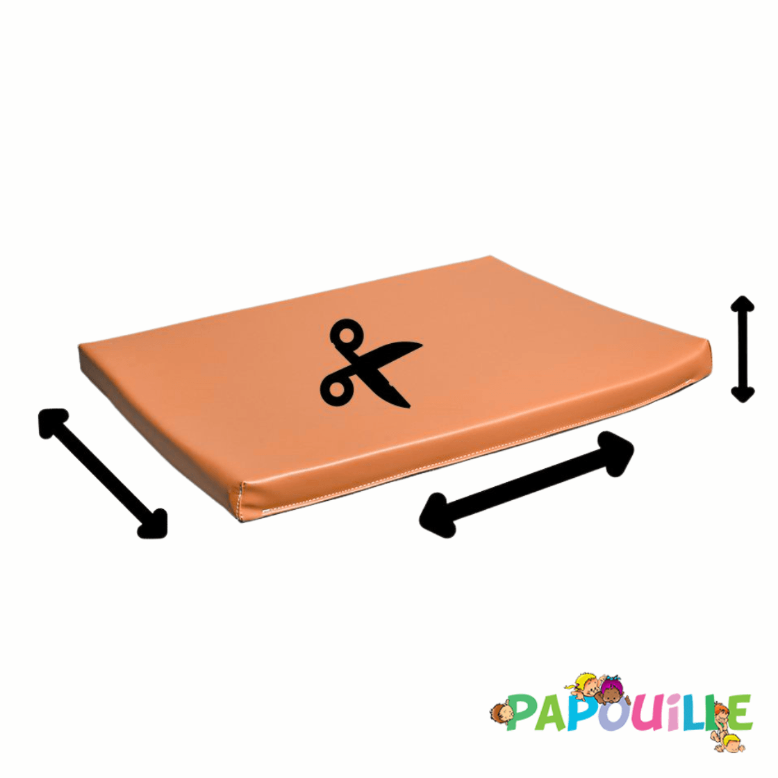 Matelas plat ep 4cm sur mesure abricot