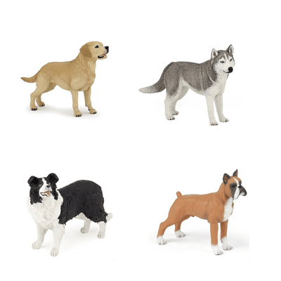 Jouets - Figurines - Lot Vert - Lot de 4 Figurines - Chiens de collection - 10 mois et plus