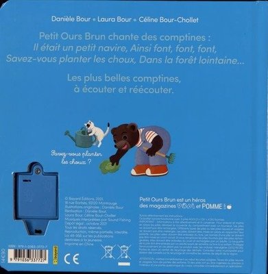 Jeux - Livres - Ours POB chante des comptines