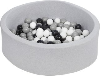 Motricité - Piscine à balles - Piscine à balles pour bébé avec 200 balles 90x30cm gris clair