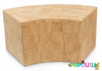 Mobilier - Meuble en mousse et Pouf - Banc semi-circulaire en liège pour adultes