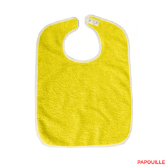 Repas - Bavoir - Bavoir a pressions éponge coton 30 x 40 cm - Jaune