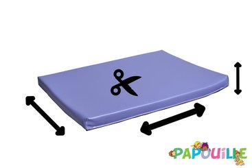 Change - Matelas à Langer - Matelas plat ep 4cm sur mesure - Parme