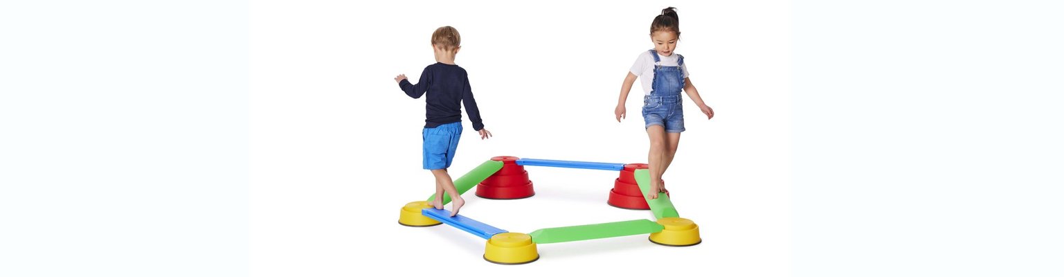 Jeux - Bascules et Équilibre - Ensemble 10 pièces parcours motricité enfant