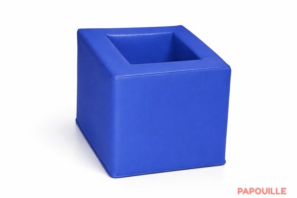 Mobilier - Meuble en mousse et Pouf - Cube de rangement 38 cm - Bleu