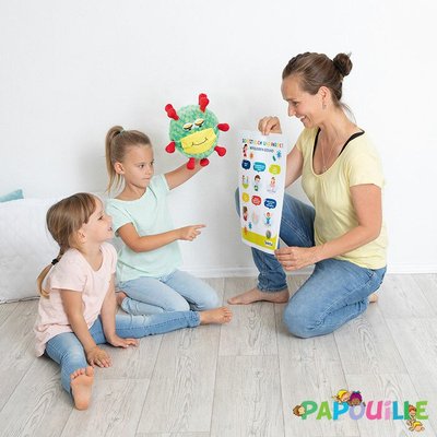 Jeux - Marionnettes, Théâtre  - Marionnette d'apprentissage à main virus