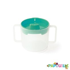 Repas - Tasse d’apprentissage - Tasse à bec droit avec couvercle 20cl vert