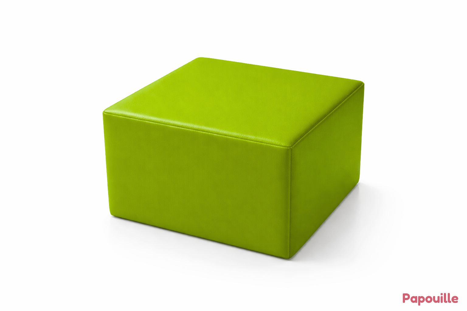 Pouf cube en mousse pvc h.25cm vert