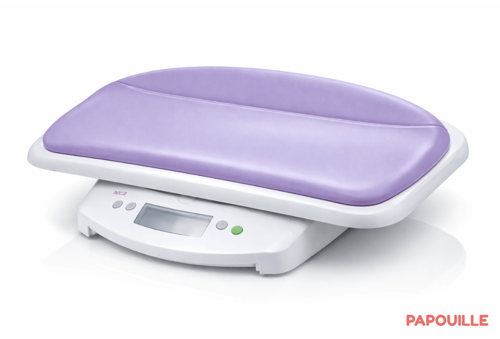 Coussin pèse bebe parme