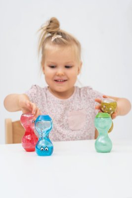 Motricité - Eveil Sensoriels et Tactiles - Bouteilles sensorielles - Lot de 4