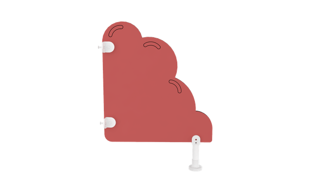 Mobilier - Barrière de séparation & Cloison crèche - Cloison de séparation pour WC - arrondi - Rouge