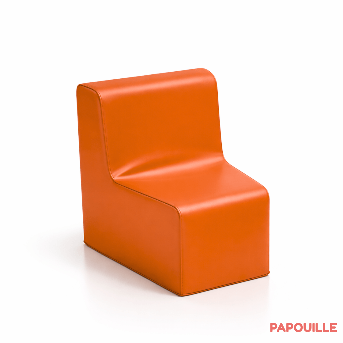 Chauffeuse d'angle 32 cm orange