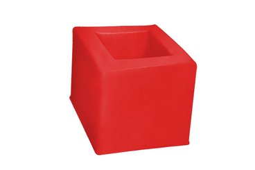 Mobilier - Meuble en mousse et Pouf - Cube de rangement 38 cm - Rouge