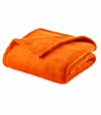 Couchage - Couverture de Lit Enfant - Couverture Polaire 75 x 100 cm 250Gr Orange