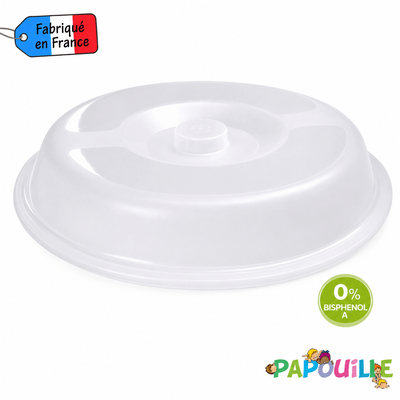 Repas - Assiettes Enfants et à Compartiments - Couvre assiette polypropylène diam 18,8cm