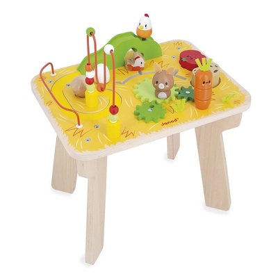 Jouets - Jouets à Empiler ou à Encastrer - Table d'Activités Ferme en bois