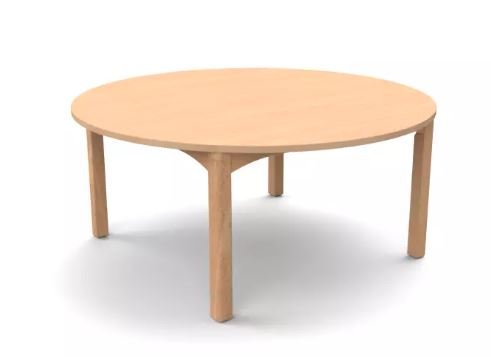 Mobilier - Table crèche et scolaire - Table ronde 4 pieds T3 - Naturel