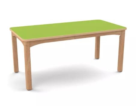 Table en bois 120 x 80 cm T0 - Vert