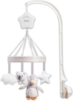 Couchage - Mobile de Lit Bébé et Veilleuse - Mobile musical Penguin & Pals - 0m+