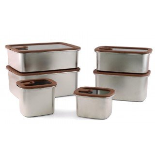 Repas - Raviers, Coupelles et boite de conservation - Boite de conservation - 3.2 L - Inox micro-ondable