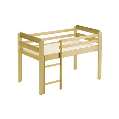 Couchage - Lit Crèche en Bois bébé, enfant - Lit bébé en bois mezzanine 120 x 60cm naturel