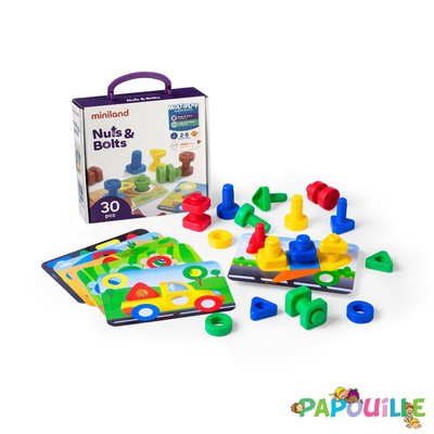 Jouets - Jeux de Construction - Jeu didactique nuts and bolts cartes à visser