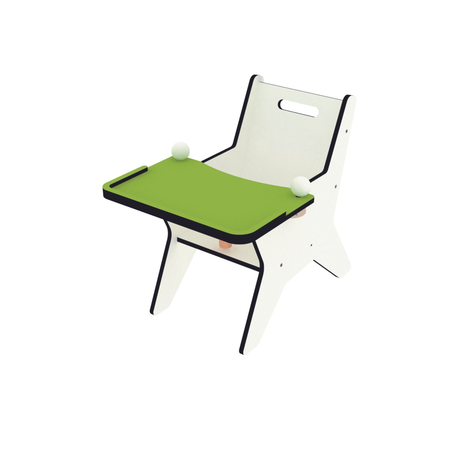 Fauteuil avec tablette amovible T0 Vert