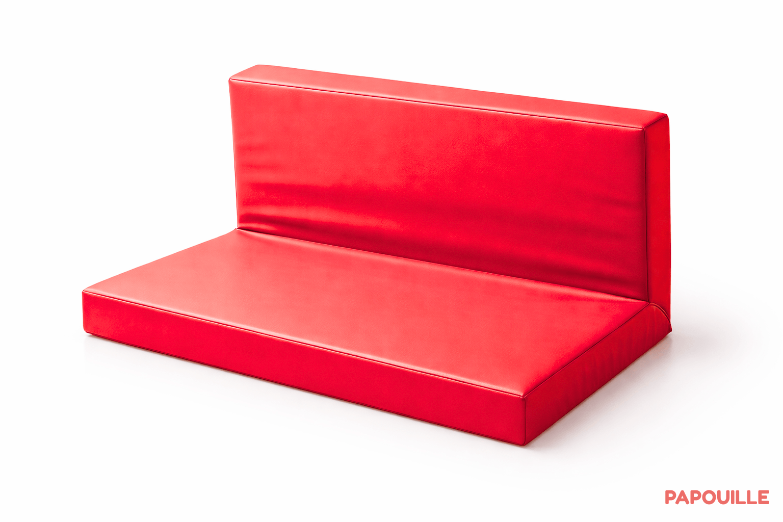 Banquette ras de sol sans armature rouge