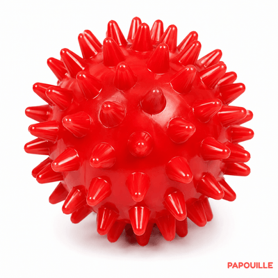 Motricité - Eveil Sensoriels et Tactiles - Balle hérisson - Rouge