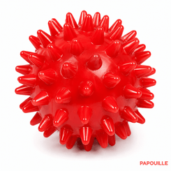 Motricité - Eveil Sensoriels et Tactiles - Balle hérisson - Rouge