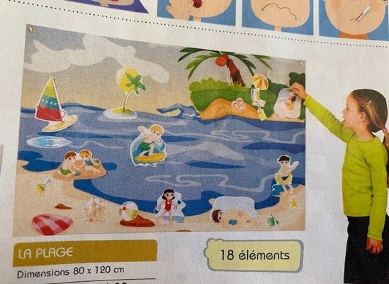 Motricité - Tapis de motricité bébé et enfant - Tapis mural la plage