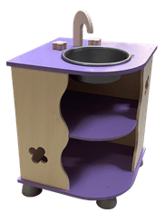 Mobilier - Mobilier de jeux d'imitation - Bloc coin évier imitation avec meuble de rangement en bois