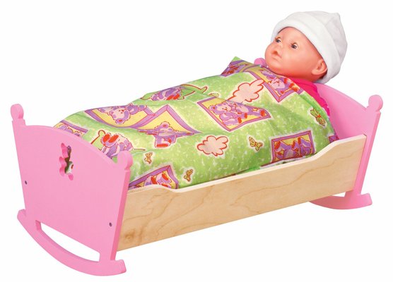 Mobilier - Mobilier de jeux d'imitation - Berceau poupon en bois pour enfant