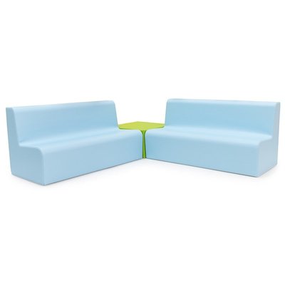 Mobilier - Meuble en mousse et Pouf - Ensemble de canapés avec carré en mousse - H 25 cm