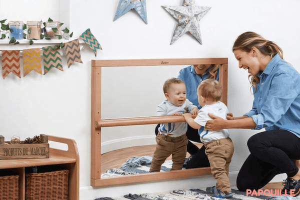 Mobilier - Chevalets et Miroirs  - Miroir avec barre de maintien