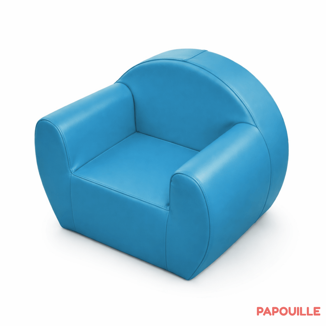 Fauteuil enfant pdg club mousse pvc uni 20 cm turquoise