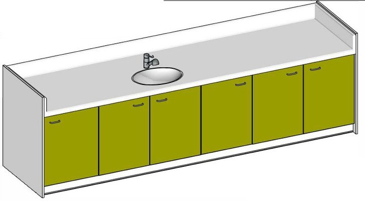 Change - Meuble à Langer crèche - Grande table à langer 335 cm