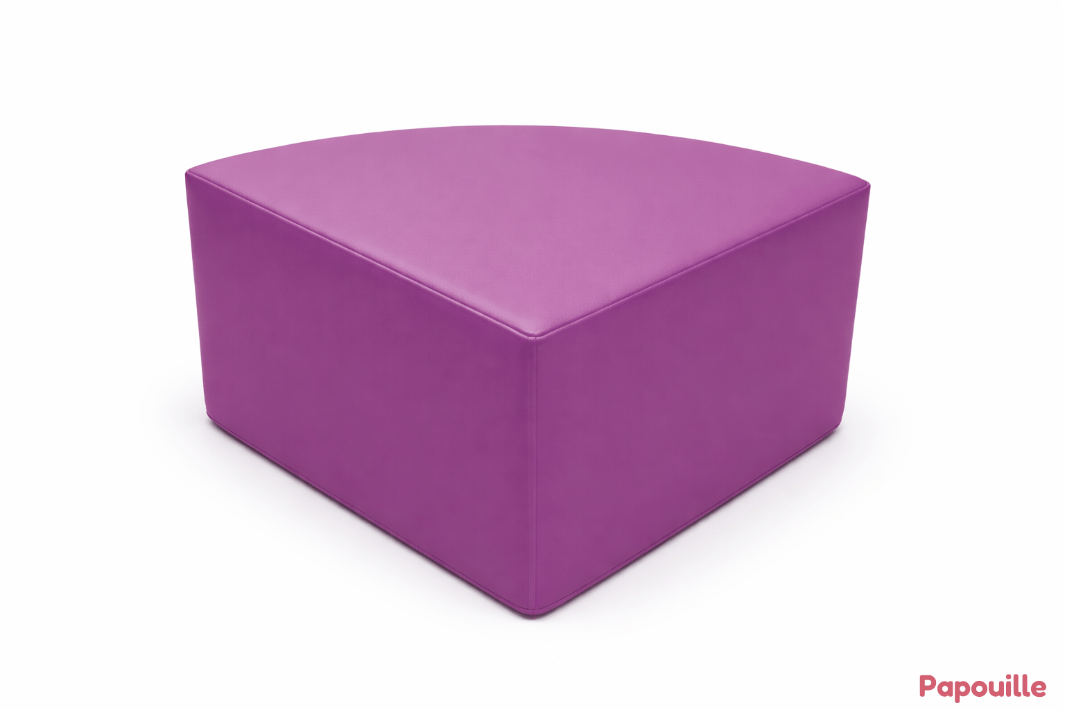 Pouf 1/4 rond en mousse pvc h.25 cm groix