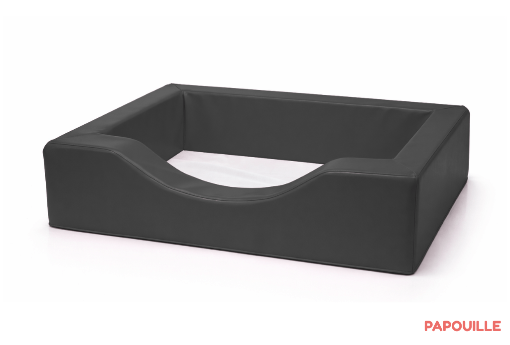 Couchette empilable en mousse pvc 50 x 100 cm noir