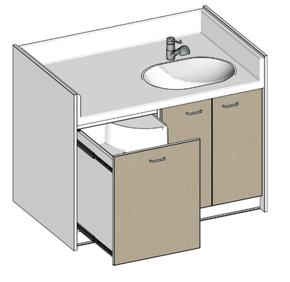 Change - Meuble à Langer crèche - Table à langer 1 cuve - 1300 x 850 mm 